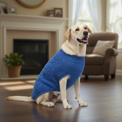 Skatrs Blue Sweater For Dogs and Cats
