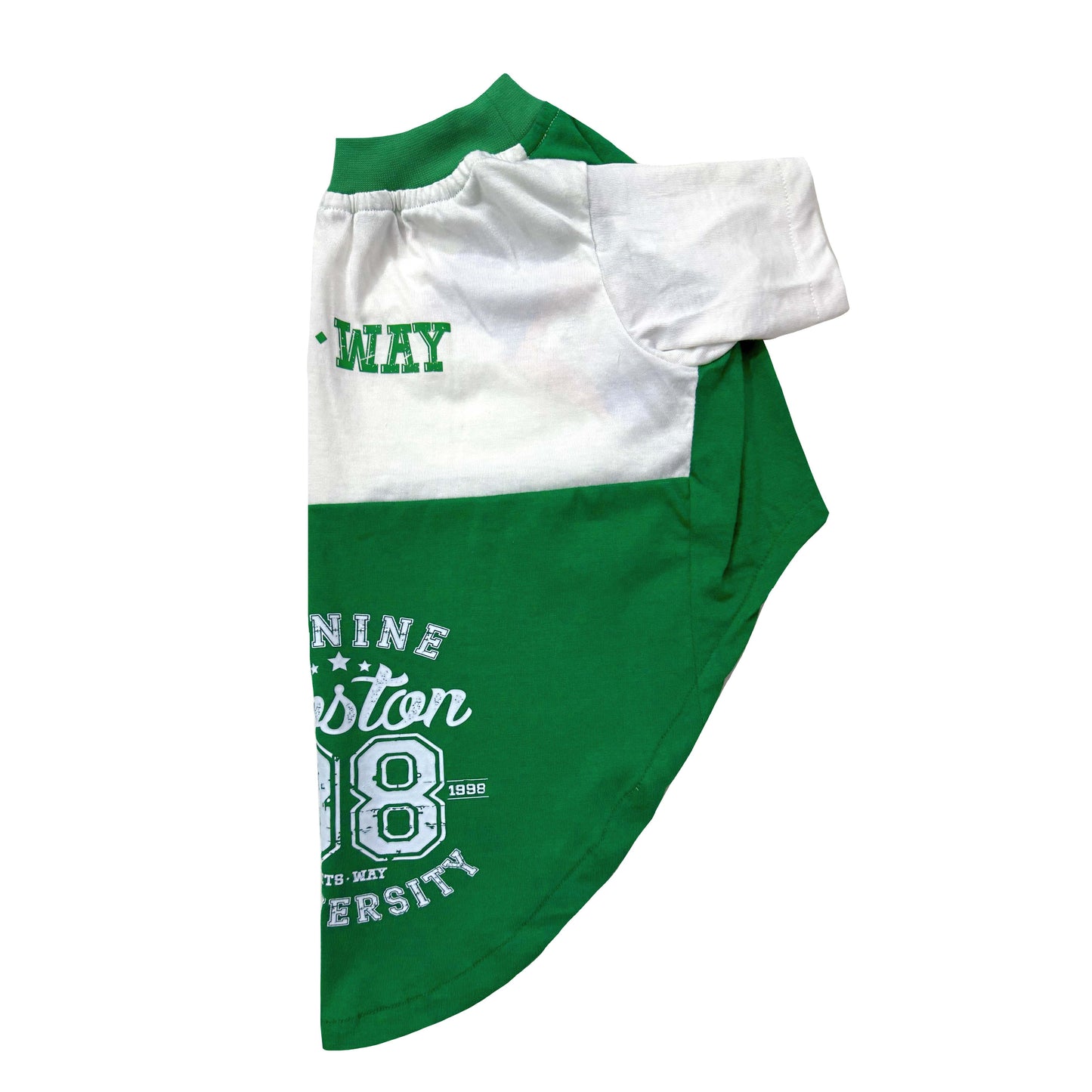 Pets Way Boston Barkball Tshirt for Dogs (Green/White)
