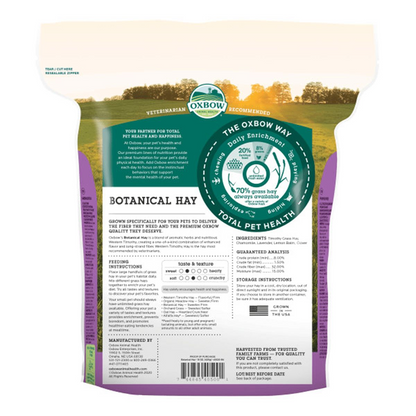 Oxbow Botanical Hay Dry Food for Rabbits and Guinea Pigs