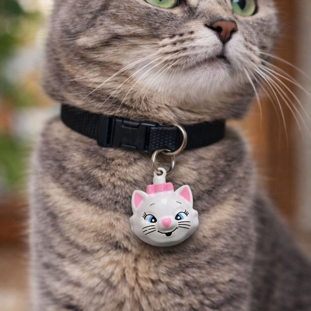 Talking Dog Club Kitty Cat Collar Bell for Kittens & Cats (White)