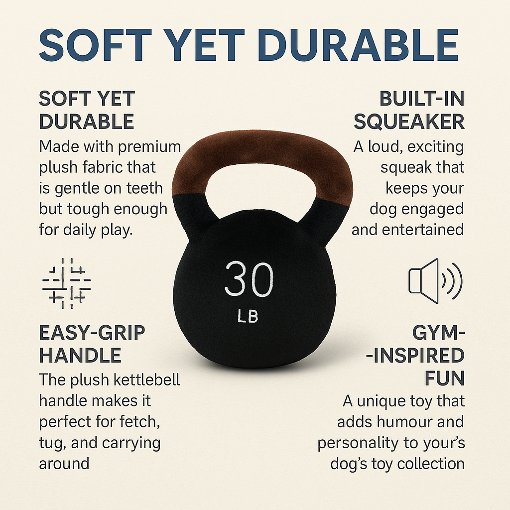 Talking Dog Club Kettle Bell Plush Toy for Dogs