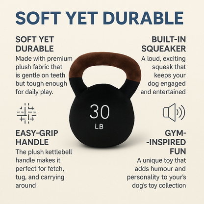 Talking Dog Club Kettle Bell Plush Toy for Dogs