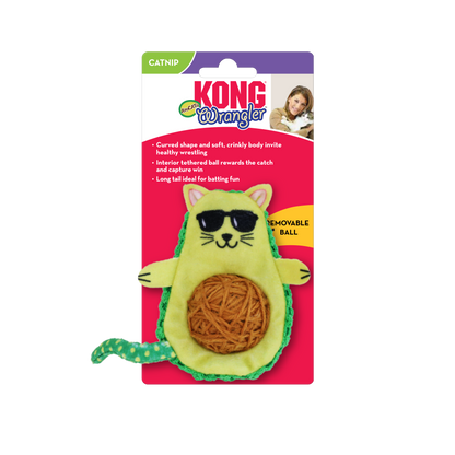 Kong Wrangler Avocato Toy for Cats (Green)