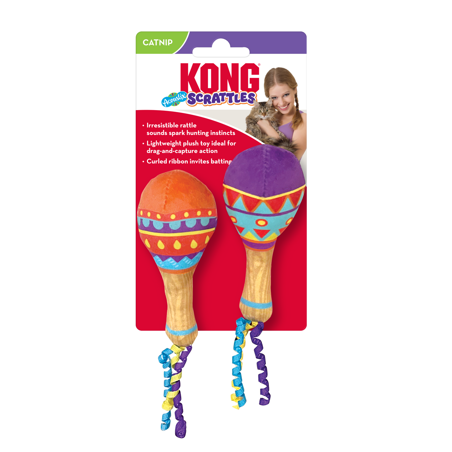 Kong Scrattles Acoustix Toy for Cats (Multicolour)