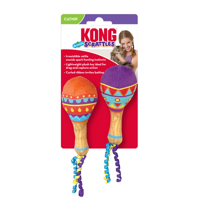 Kong Scrattles Acoustix Toy for Cats (Multicolour)