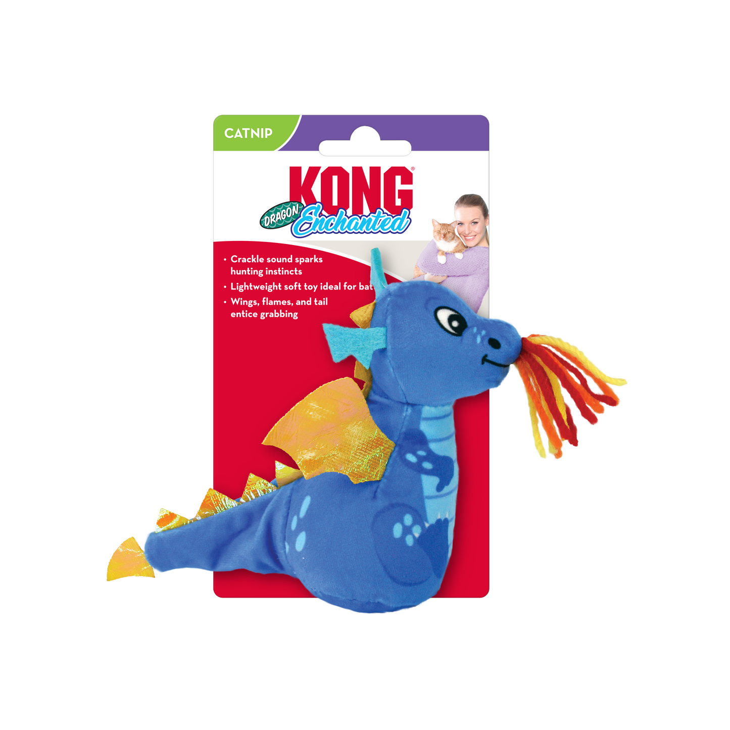 Kong Enchanted Dragon Toy for Cats (Blue)
