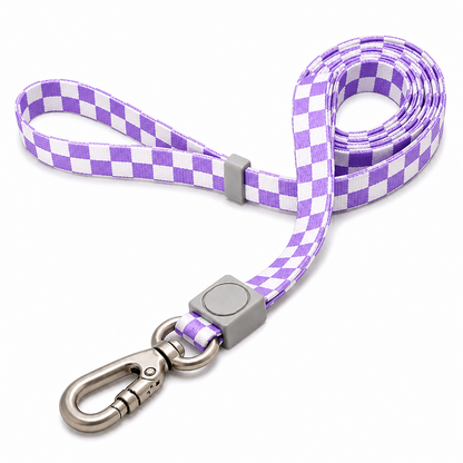 Talking Dog Club Checkmate Leash and Collar Combo (Purple)