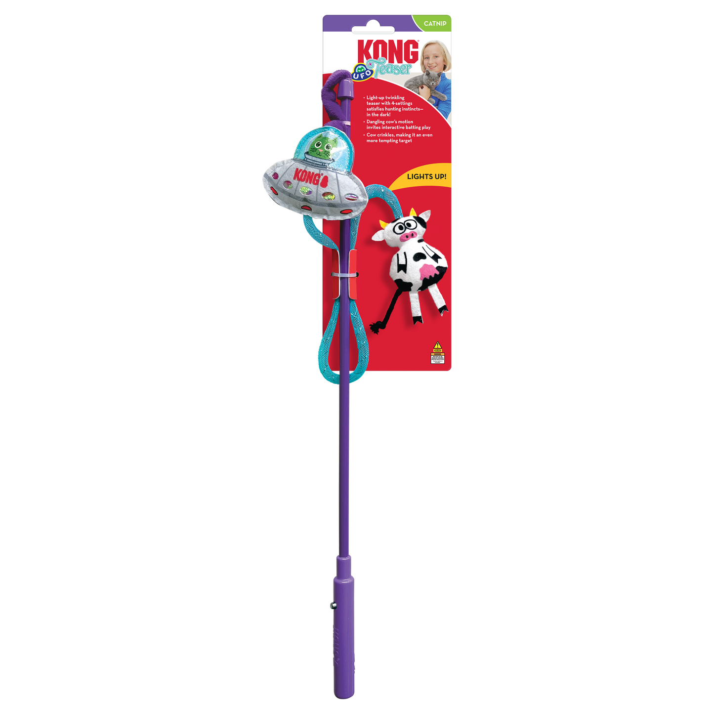 Kong Teaser UFO Toy for Cats (Multicolour)