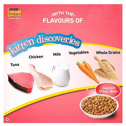 Friskies Kitten Cat Dry Food and Purina Felix Tuna with Jelly Kitten Wet Food Combo