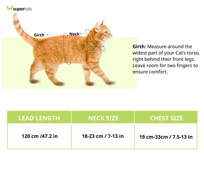 Healing Leaf Angle Soft Harness for Cats (Orange)