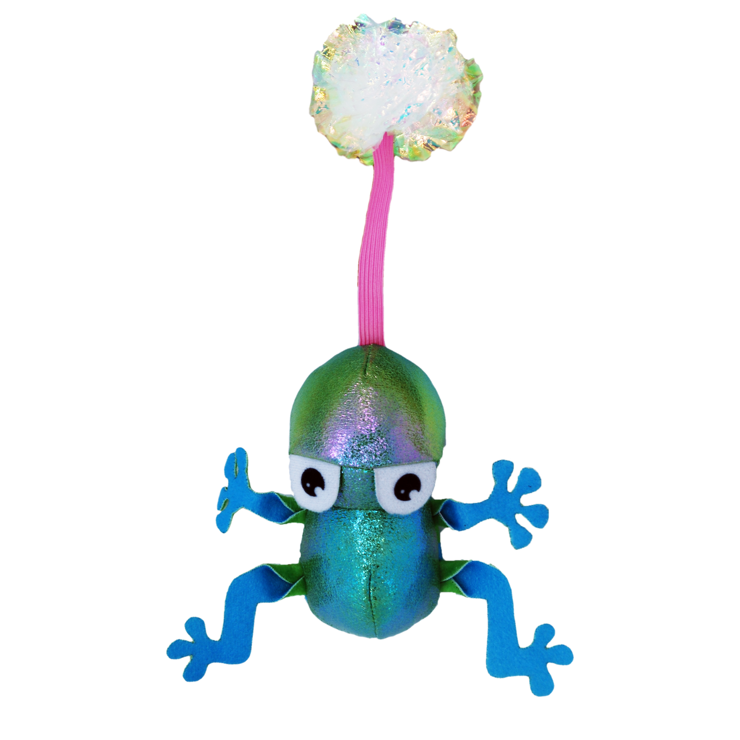 Kong Flingaroo Frog Toy for Cats (Blue)
