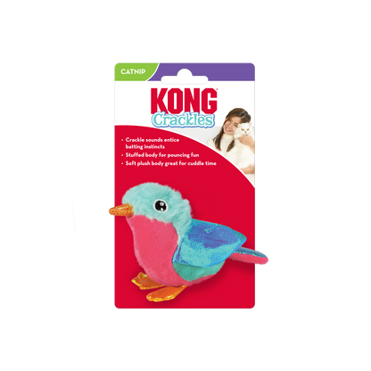 Kong Crackles Tweetz Bird Toy for Cats (Blue)