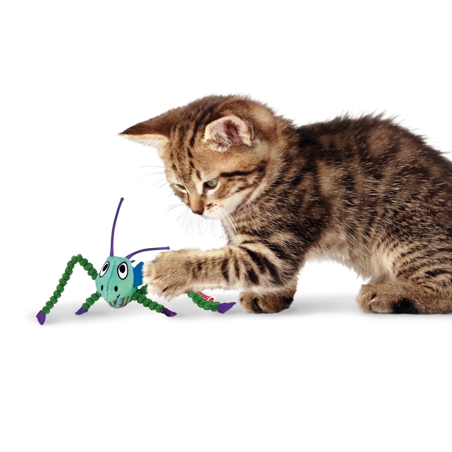 Kong Crackles Grasshopper Toy for Cats (Green)