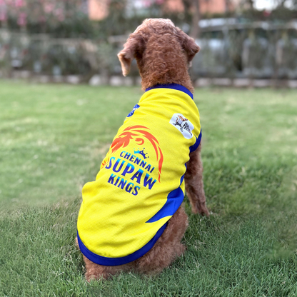 Pets Way Chennai Supaw Kings Team Jersey Vest for Dogs | Indian Pet League