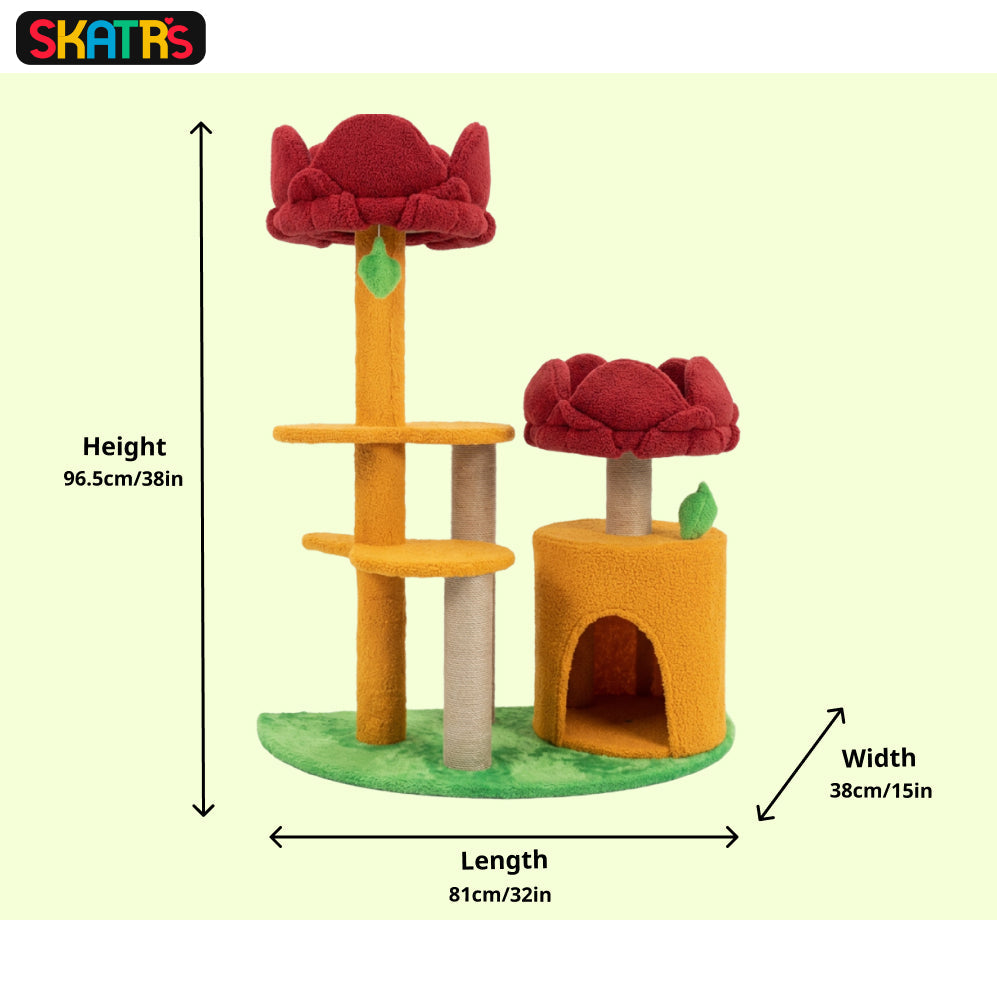 Skatrs Pawradise Tower Cat Tree for Cats and Kittens