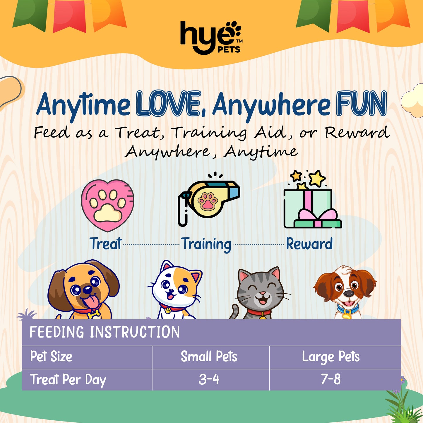 HYE Pets Freeze Dried Treats with Goat Milk, Carrot, and Banana for Dogs and Cats