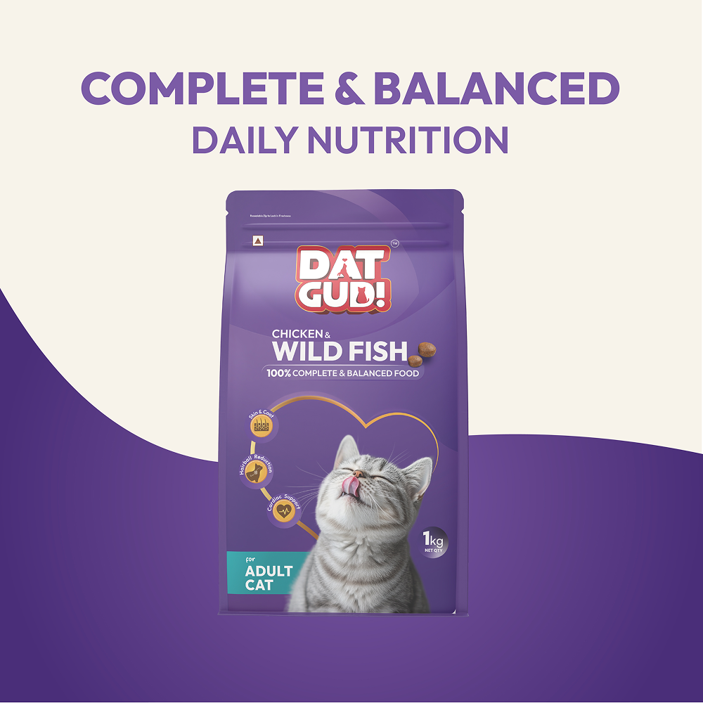 DatGud Chicken & Wild Fish Adult Cat Dry Food (Buy 1 Get 1 Free)