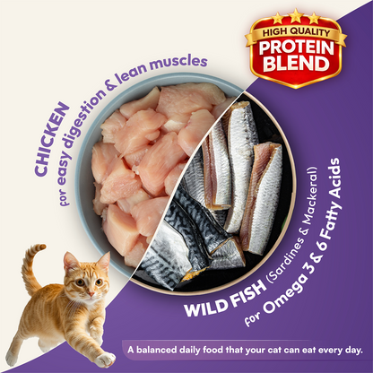 DatGud Chicken & Wild Fish Adult Cat Dry Food (Buy 1 Get 1 Free)