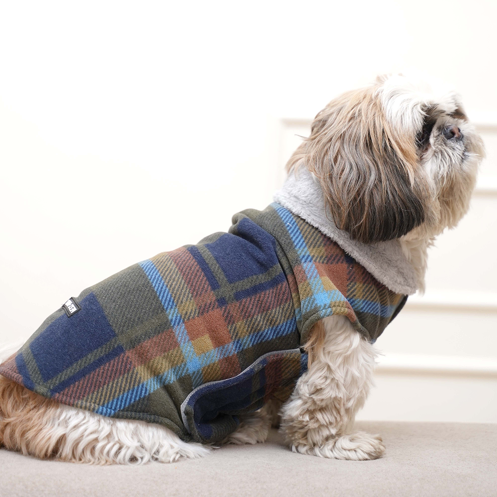 Pets Way Checks Winter Jacket for Dogs
