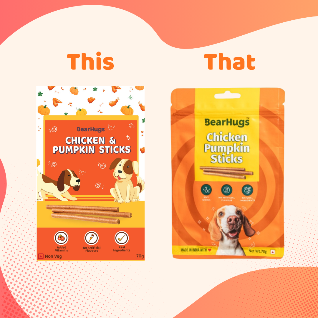 BearHugs Chicken & Pumpkin Soft & Chewy Sticks Dog Treats