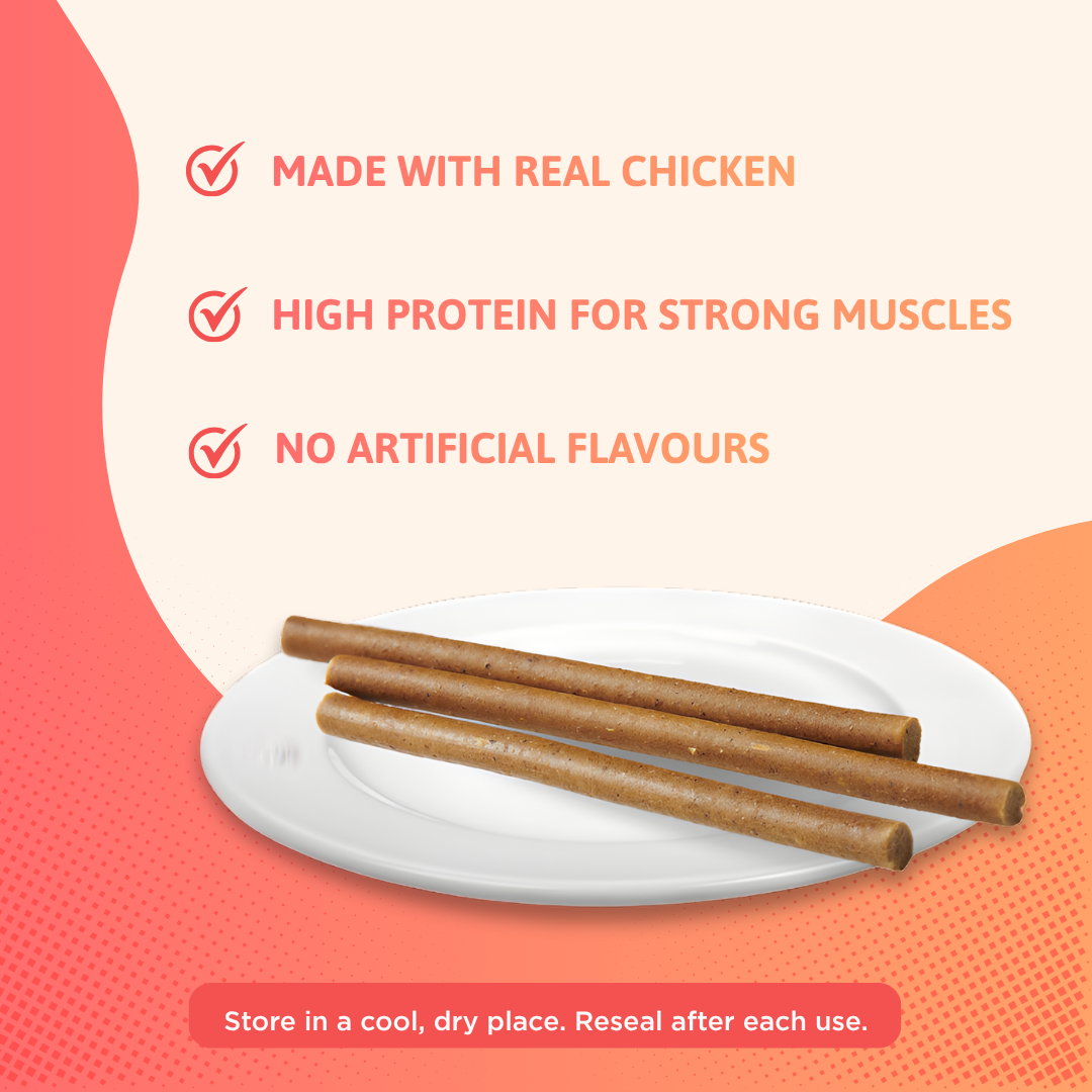 BearHugs Real Chicken Soft & Chewy Sticks Dog Treats