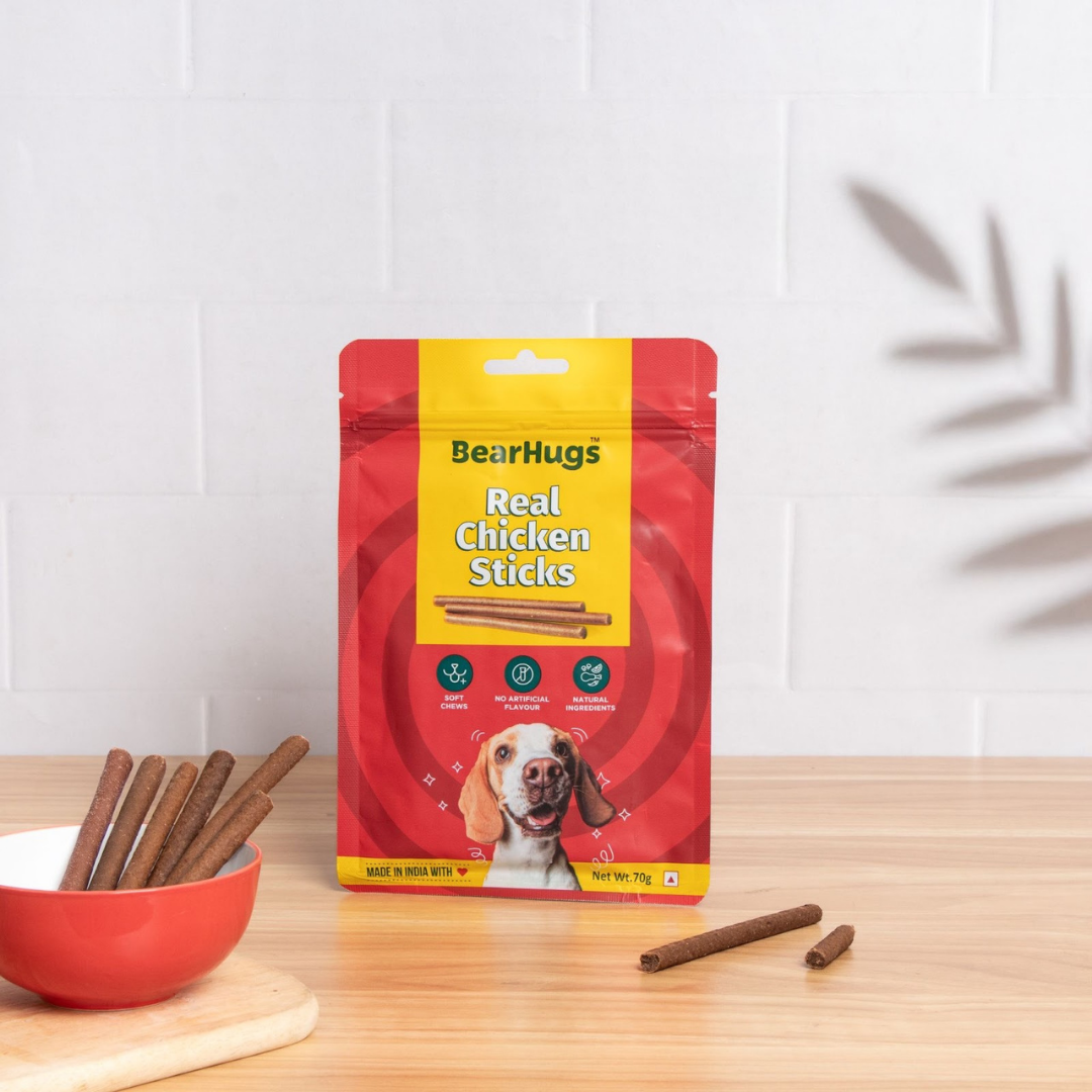 BearHugs Real Chicken Soft & Chewy Sticks Dog Treats