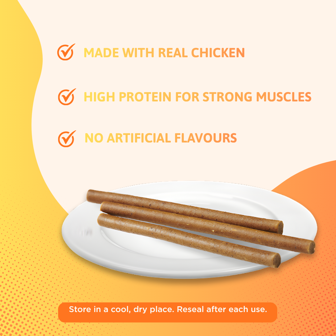 BearHugs Chicken & Pumpkin Soft & Chewy Sticks Dog Treats
