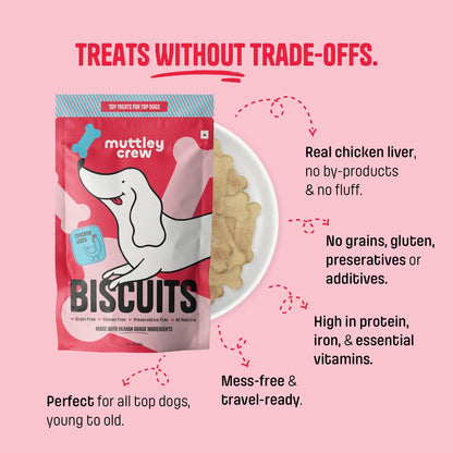 Muttley Crew Chicken Liver Biscuits Dog Treats