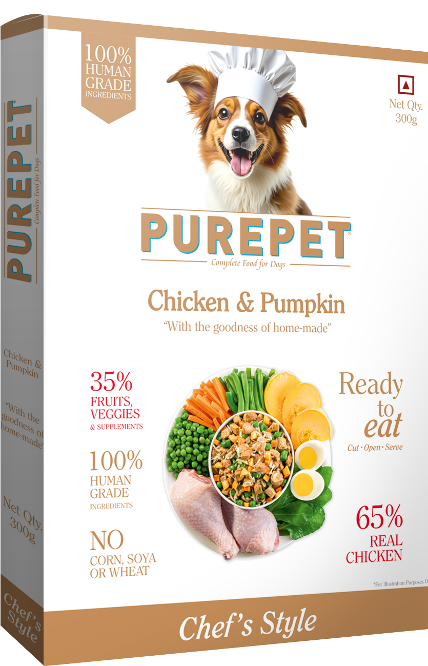 Purepet Pack of 7 Mutton, Chicken, Vegetable & Pumpkin Biryani Fresh Food for Dogs