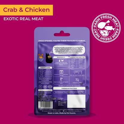 Purrkins Crab & Chicken Soft Jerky Cat Treats