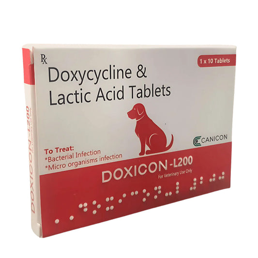 Wellcon Doxicon L 200mg Tablet (Doxycycline & Lactic Acid) for Dogs