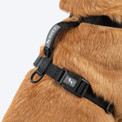 HUFT Classic H Harness for Dogs (Coral Black)