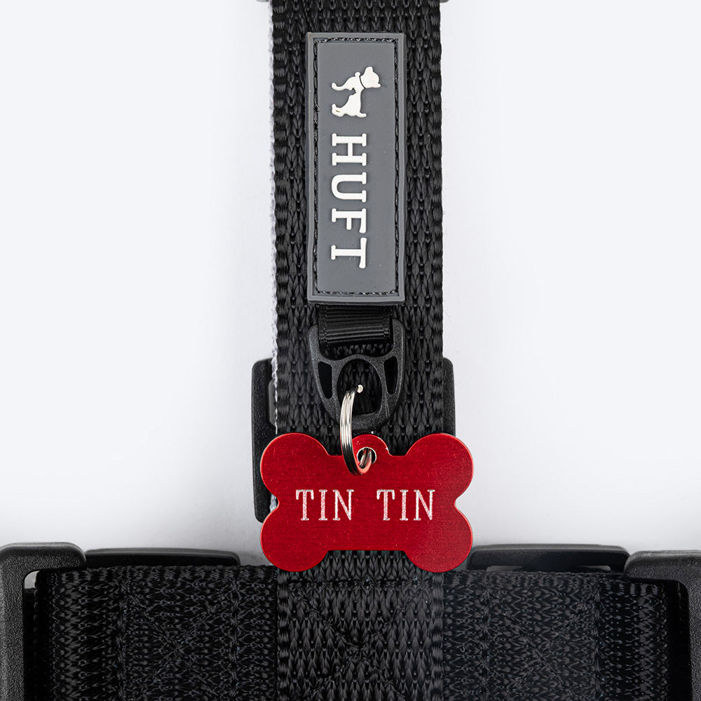 HUFT Classic H Harness for Dogs (Coral Black)