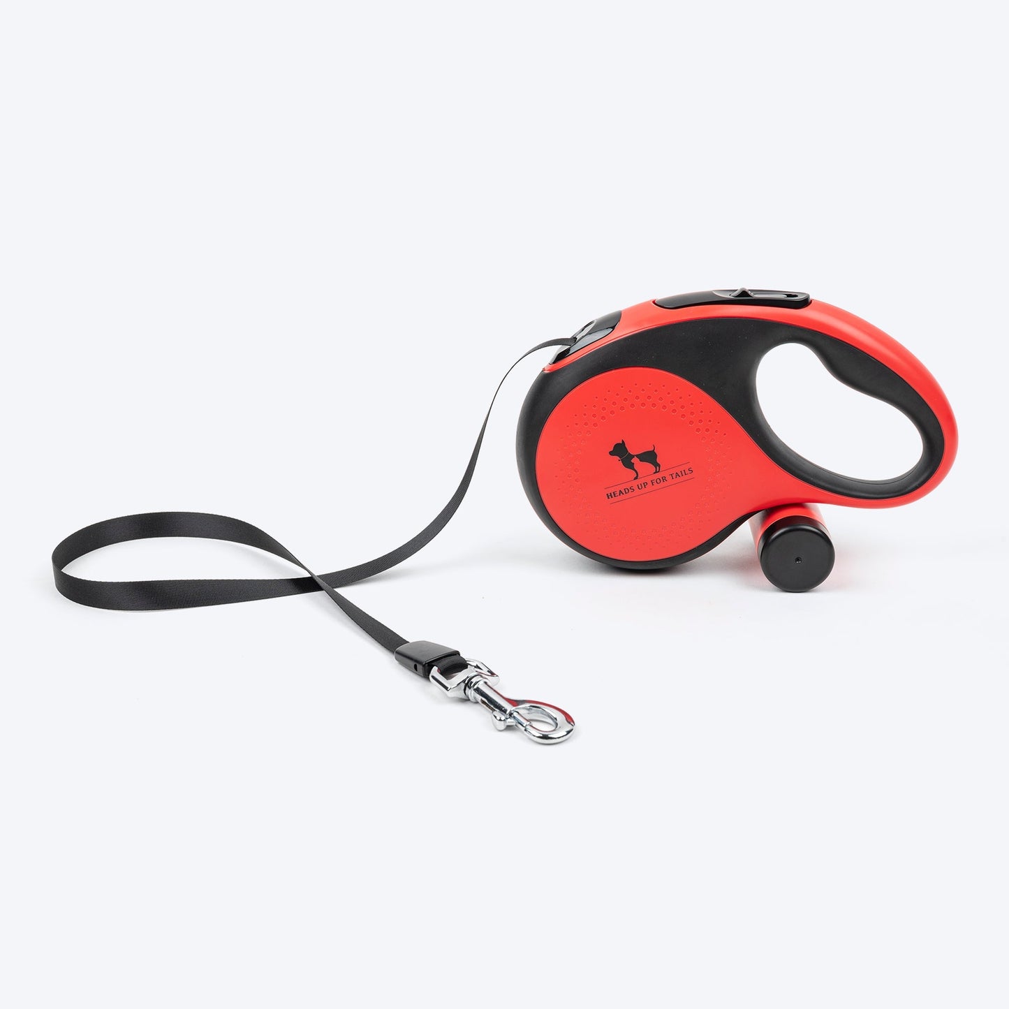 HUFT Retractable Leash With Poop Bag Dispenser for Dogs (Red)