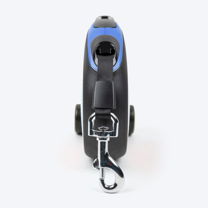 HUFT Retractable Leash With Poop Bag Dispenser for Dogs (Blue)