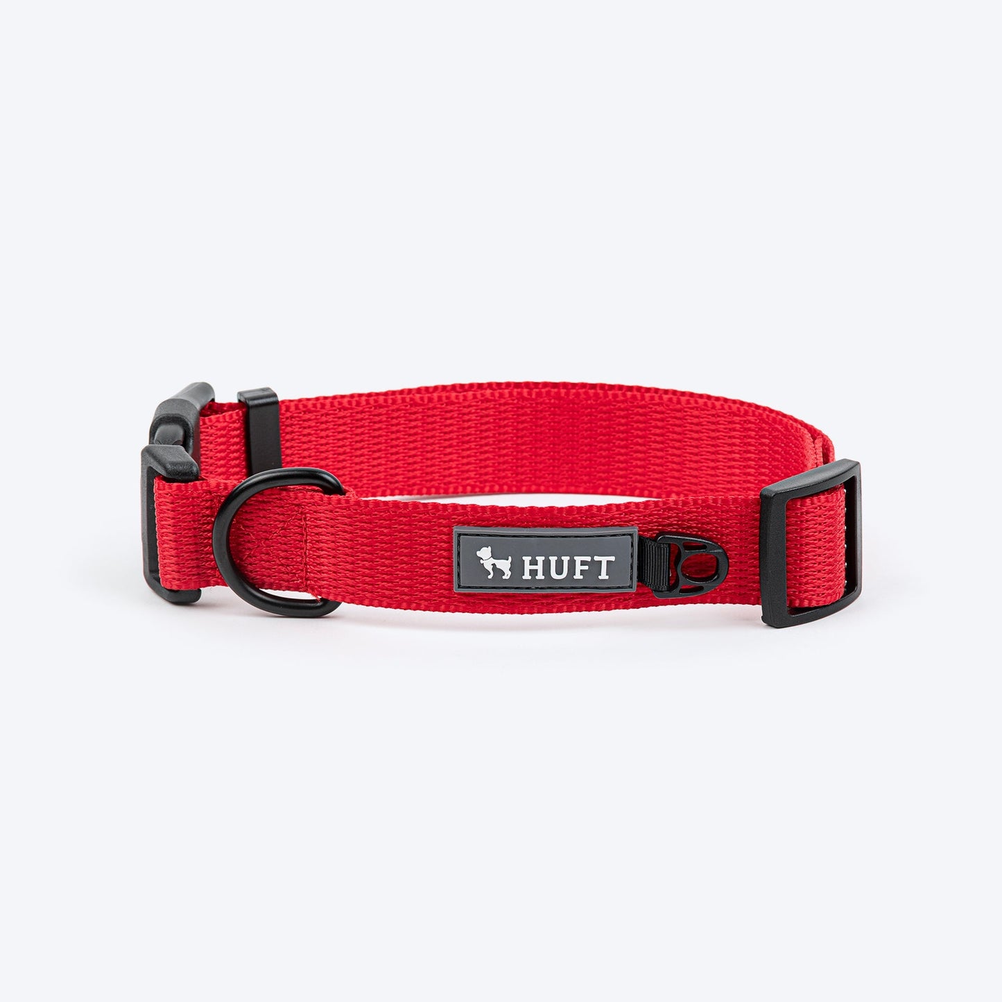 HUFT Classic D Ring Collar for Dogs (Cherry Red)