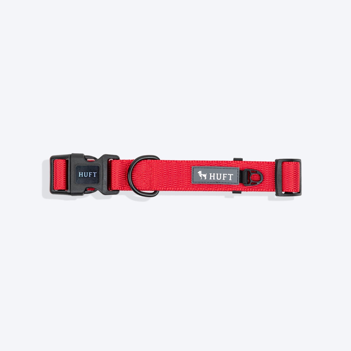 HUFT Classic D Ring Collar for Dogs (Cherry Red)