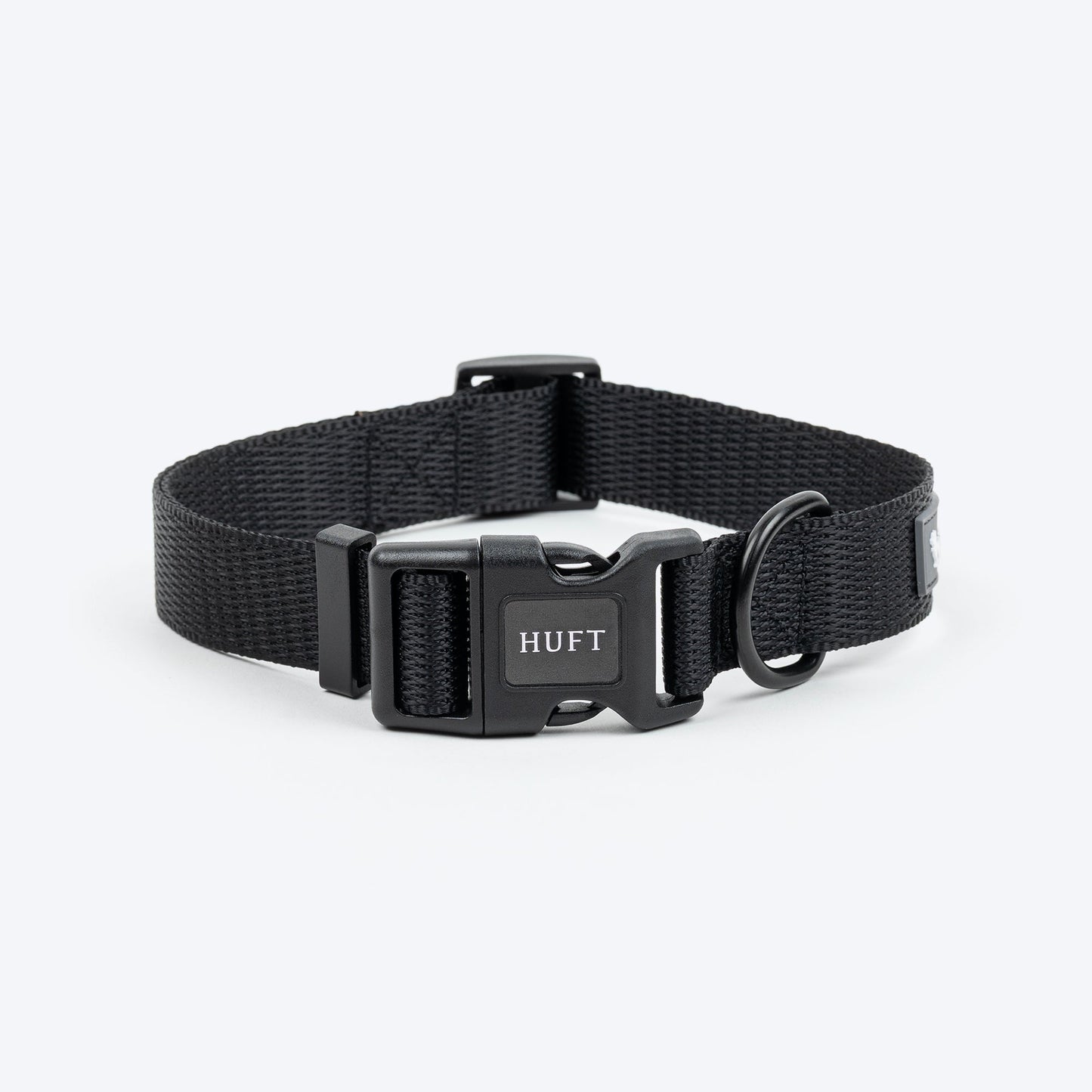 HUFT Classic D Ring Collar for Dogs (Coal Black)