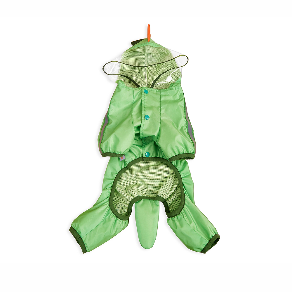 Barkbutler x Fofos Four Leg Dinosaur Raincoat for Dogs (Green)
