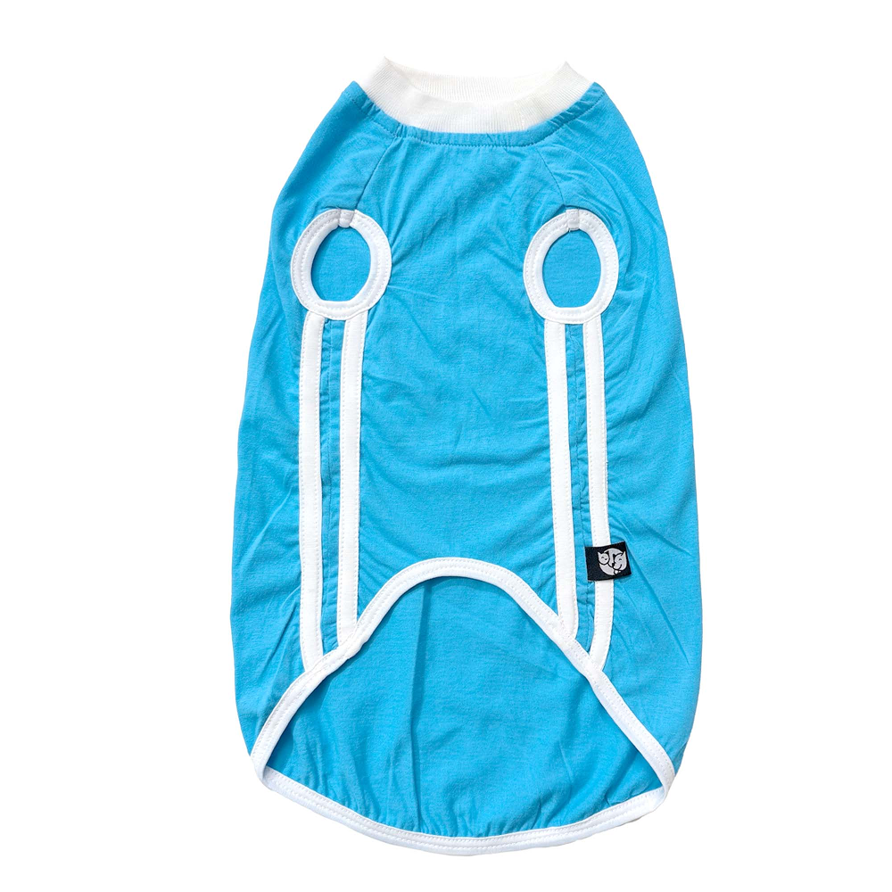 Pets Way Dive In Stripes Tshirt for Cat (Ocean)