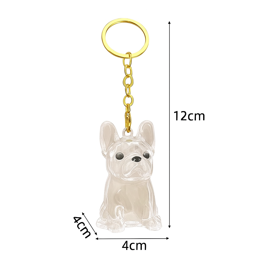 Talking Dog Club French Bulldog Hair Keepsake Capsule Key Chain