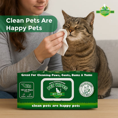 My Turf Bio Bamboo Fiber Wipes for Dogs and Cats