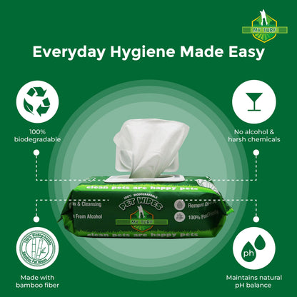 My Turf Bio Bamboo Fiber Wipes for Dogs and Cats