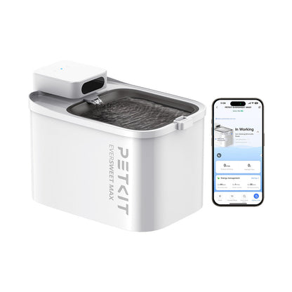 Petkit Eversweet Max Cordless Smart Automatic Water Fountain for Cats & Dogs (White)