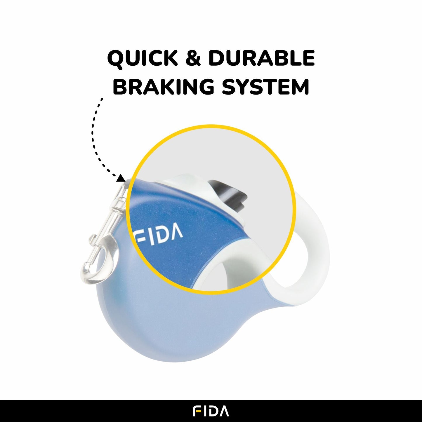 Fida Extra Retractable Leash for Dogs (Blue)