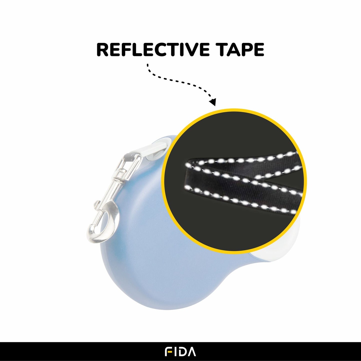 Fida Extra Retractable Leash for Dogs (Blue)