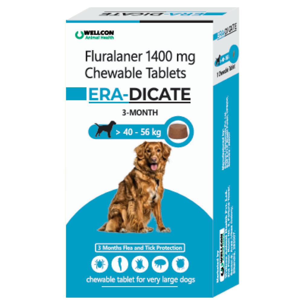 Wellcon Eradicate Fluralaner 1400mg Tablet for Dogs 40 to 56kg