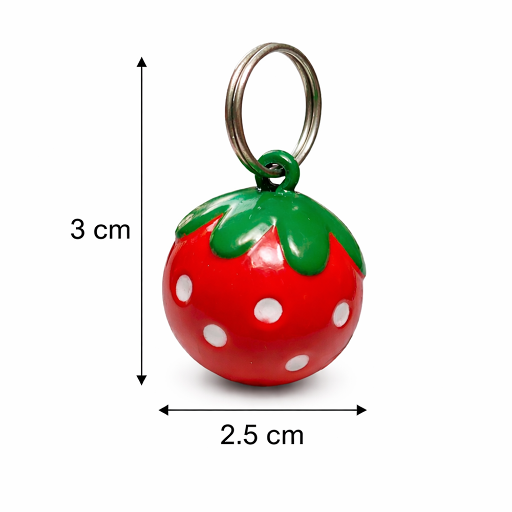 Talking Dog Club Strawberry Collar Bell for Kittens & Cats (Red)