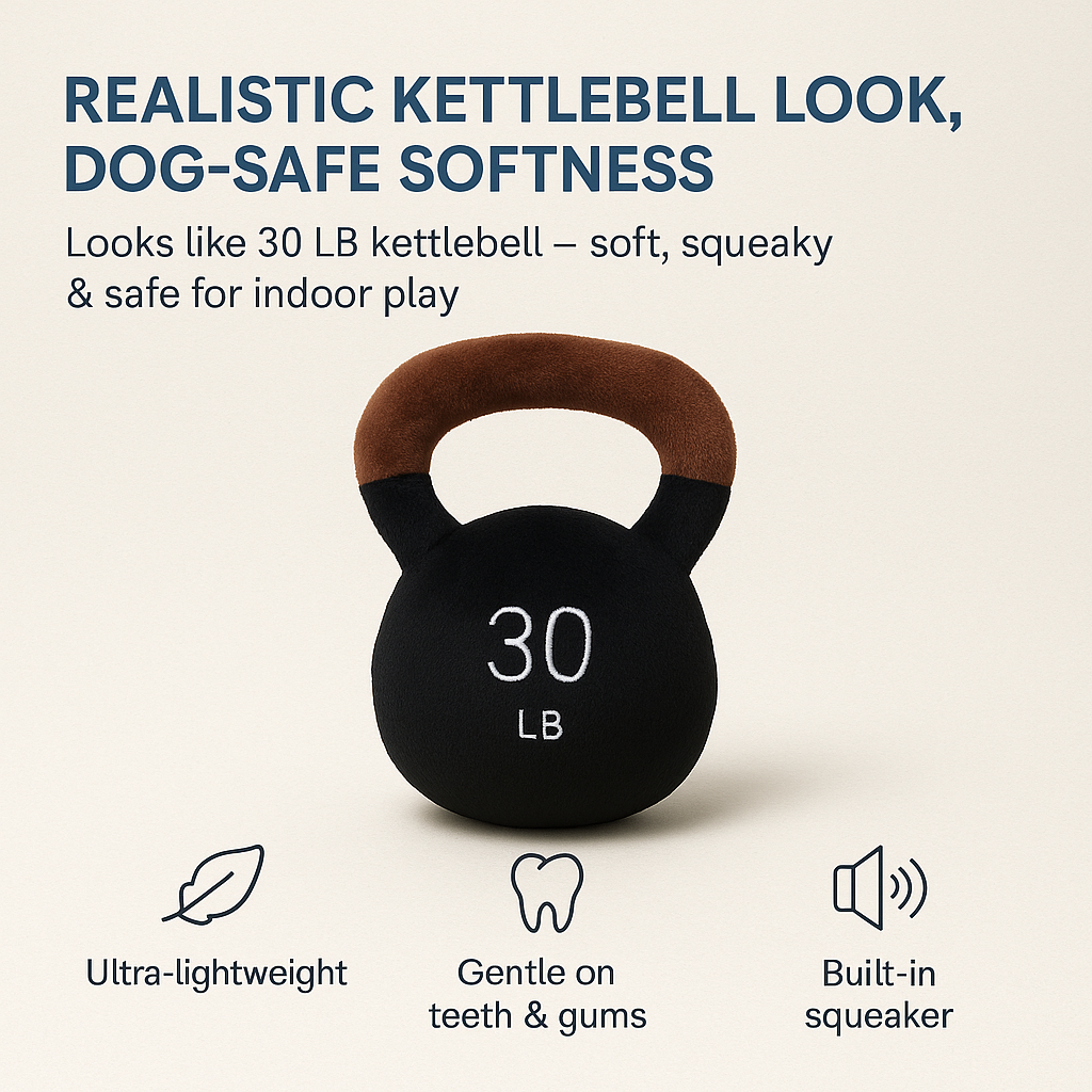 Talking Dog Club Kettle Bell Plush Toy for Dogs