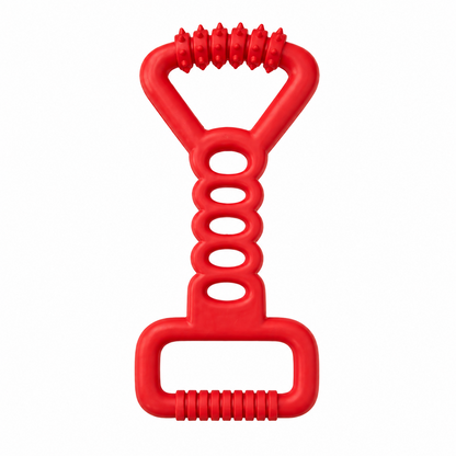 Talking Dog Club Tug Off Natural Rubber Chew Toy for Dogs (Red)
